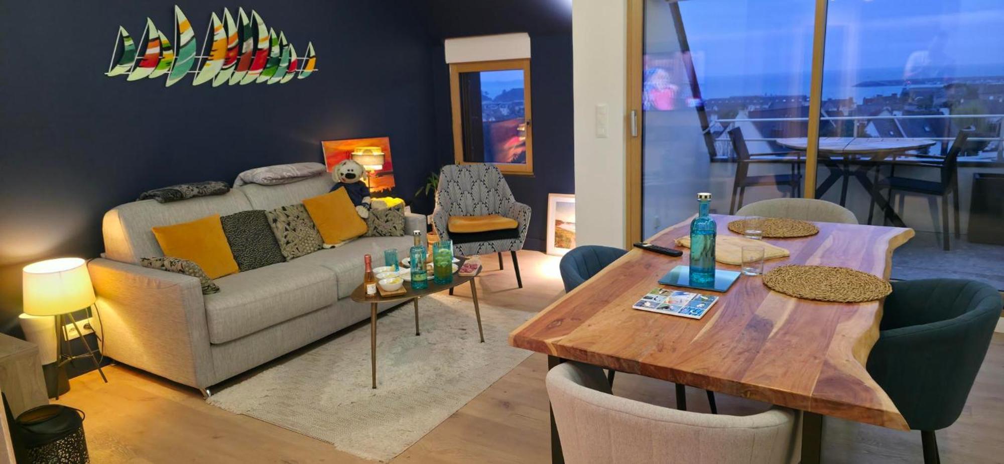 Appartement Bretagne Vue Mer Exceptionnelle Sur Les Hauts D'Erquy Au Calme ! Et Au Pied Du Gr34 エクステリア 写真